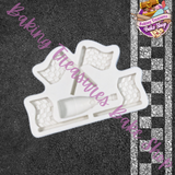 Racecar theme Checkered Flag With Champagne Silicone Mold