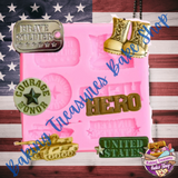 Hero Military Theme  Silicone Mold