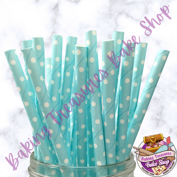 Light Blue with Polka dots