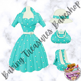 Fashion Dess Hat Handbag Sunbonnet Silicone mold Mothers Day