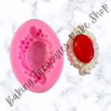 Pendent with gem Silicone mold