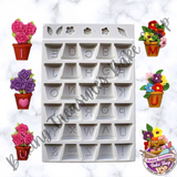 Flower Pot Alphabet Silicone Mold