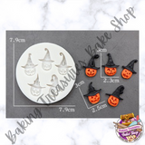 Halloween pumpkins heads silicone mold