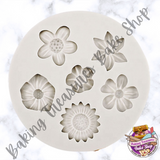 Assorted Flowers 6 Cavity