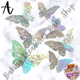 Holographic Butterfly Stickers, Butterfly Waterproof Transparent Decorative Decals