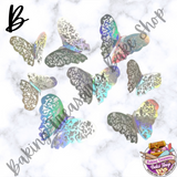 Holographic Butterfly Stickers, Butterfly Waterproof Transparent Decorative Decals