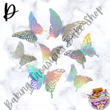 Holographic Butterfly Stickers, Butterfly Waterproof Transparent Decorative Decals