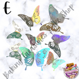 Holographic Butterfly Stickers, Butterfly Waterproof Transparent Decorative Decals