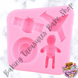 Space Series Astronaut Satellite Silicone