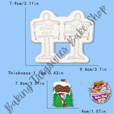 Christmas Road Signs Silicone Mold