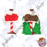 Christmas Road Signs Silicone Mold