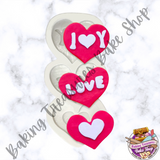 Hearts of love Trio Silicone Mold