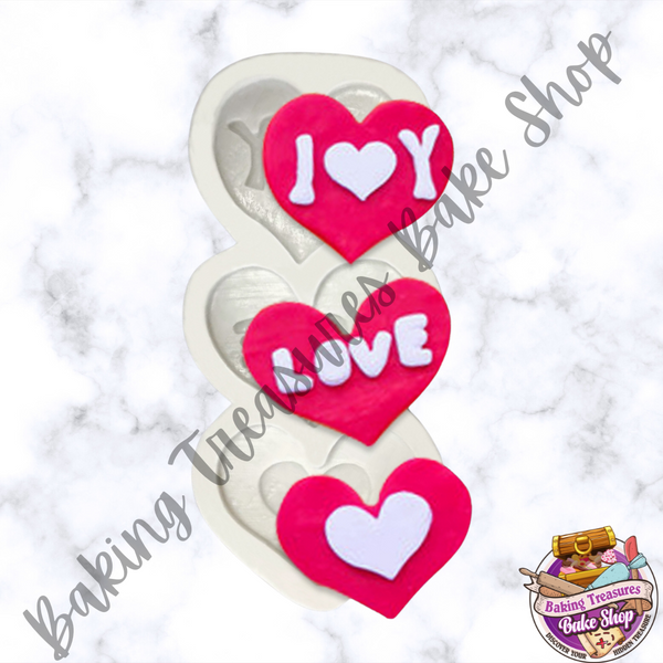 Hearts of love Trio Silicone Mold