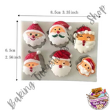 Christmas Santa Faces Silicone Mold