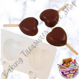 Three Rounded Hearts Cakesicle Mold