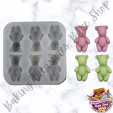 Stuffed Teddy 6 Cavity  Silicone Mold
