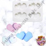 Geometric  Heart Quad Silicone Mold