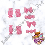Assorted Candy And Bows Silicone Mold