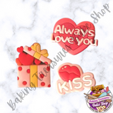 Valentine's Hearts, Gift and Kiss