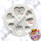 Valentine's Heart 7 Cavity Silicone Mold