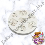 Love Hearts 7 Cavity Silicone  Mold