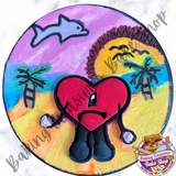 Bad Bunny Heart Stamp & Cutter 3 inch