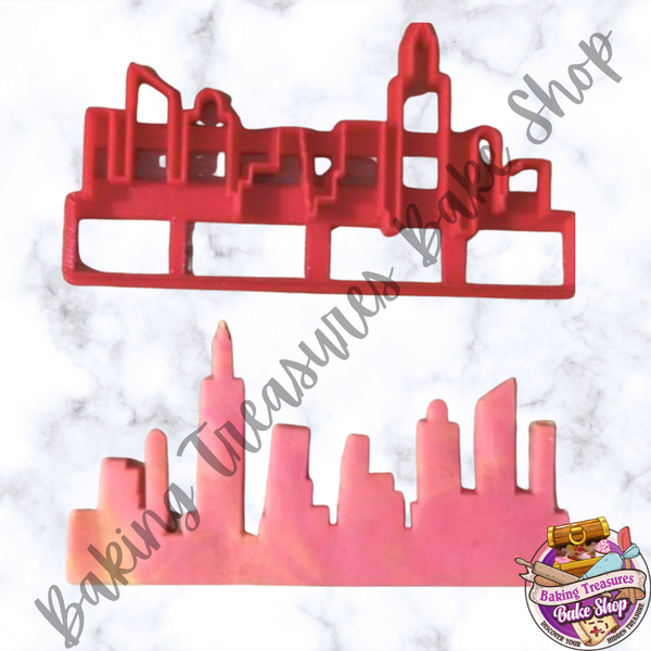 City Skyline Silhouette cookie cutter
