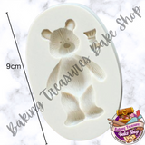 Teddy Bear With Bow Silicone Mold