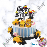 Construction Happy Birthday Cake Topper*