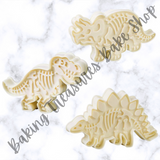 Dinosaur Cookies Cutter & Embosser Set