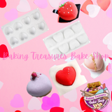 Round Love Heart 8 cavity  Silicone Mold