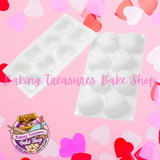 Round Love Heart 8 cavity  Silicone Mold
