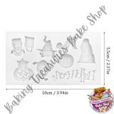 Halloween Assorted Characters Silicone Mold