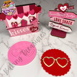 Heart Glasses  -cookie cutter  Embosser