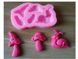 Mushroom &  Snail silicone mold