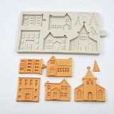 Christmas Village House Silicone Mold