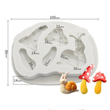 Mushroom &  Snail silicone mold