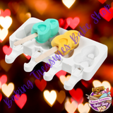 Double Heart Cakesicles Silicone Mold