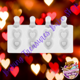 Double Heart Cakesicles Silicone Mold