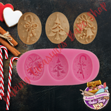 Christmas Pendant Chocolate Silicone Mold, 4 x 2 Inches