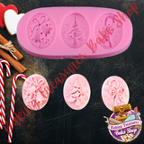 Christmas Pendant Chocolate Silicone Mold, 4 x 2 Inches