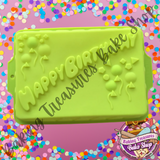 Happy Birthday Silicone Mold  Breakable