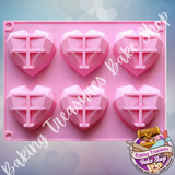 Geometric Hearts Silicone Mold