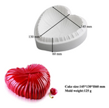 Knitted Heart silicone mold