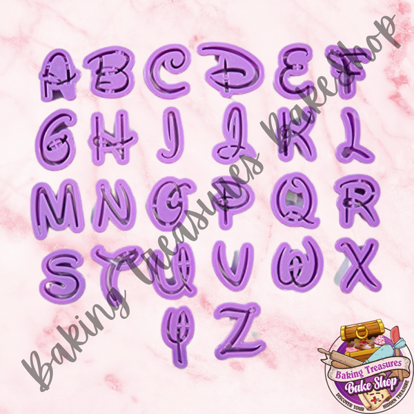 Cartoon Style Alpha Numeric Cutter Set