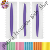 Icing Smoother Comb Set - 3 Piece