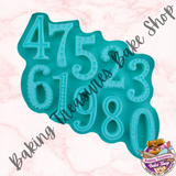 New Large Numbers Silicone Mold