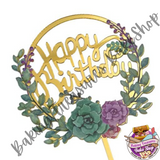Flower Birthday Cake Topper #6*