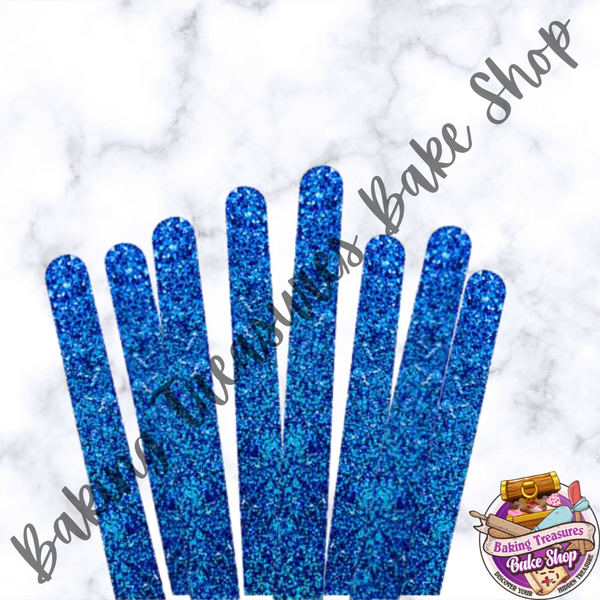 Glitter Acrylic Popsicle Sticks- LA / Royal Blue
