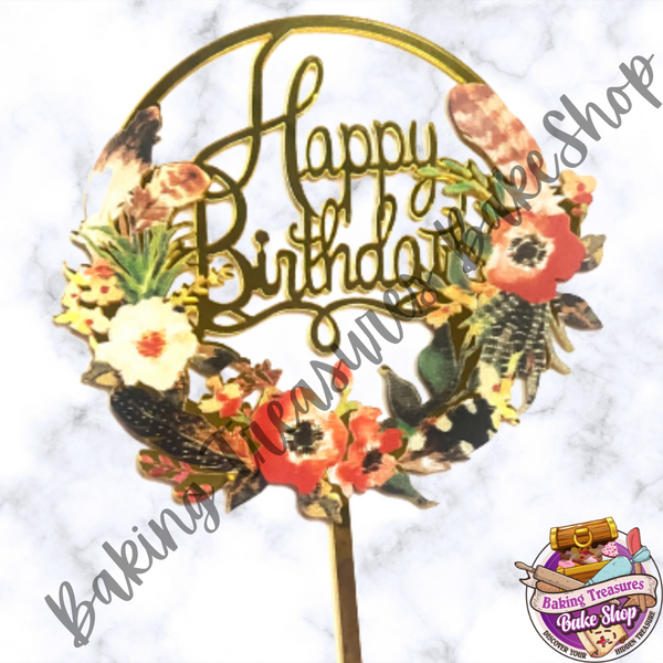 Flower Birthday Cake Topper #9*